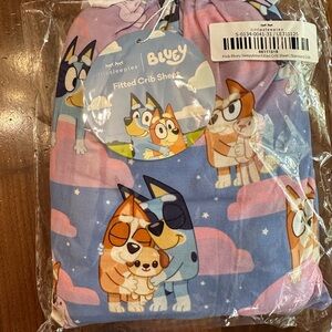 Bluey SleepyTime Purple Fitted Crib Sheet